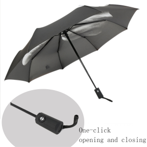 (Malina in stock)Creative personality middle finger umbrella Fully automatic three-fold umbrella Funny and despise Halloween gifts