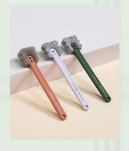 yemi_Q แปรงฟองน้ำแบบถอดได้ที่ทันสมัยพร้อมหัวเปลี่ยน 5 หัว แปรงทำความสะอาดบ้านด้ามยาว เหมาะสำหรับถ้วยทุกชนิด ฯลฯ พร้อมส่ง