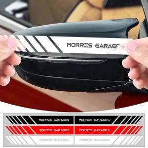 kkmf 2PCS Car Rearview Mirror Reflective Side Stripe Waterproof DIY Decals for MG HS ZS MG3 MG4 EV MG5 MG6 MG7 EHS Hector Z5Q1T