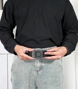 Trendy Aluminum Alloy Buckle Belt Quick Release Weave Belt for Men,Mens Commuter Elastic Braided Belt