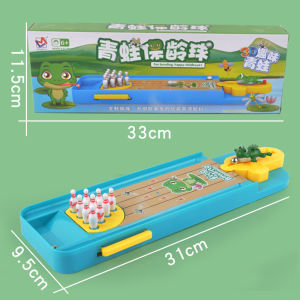 Mini Frog Bowling Table Games Kids Funny Toys Puzzle Toy Childrens Educational Table Games Toys 迷你保龄球玩具桌游