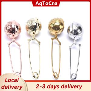 [COD] AqToCna Ship within 24 hours 1PC Tea Infuser Stainless Steel Sphere Tea Strainer Spice Filter Handle Tea Ball