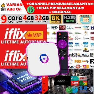 STB Android 13 Smart TV Box Android H96 Max M2 V13 Voice Remote Ram 4GB Rom 32GB 4/32 Unlock Full Channel TV Iflix Tanpa Bayar Bulanan GRATIS Rockchip RK3528 Quad Core Bluetooth