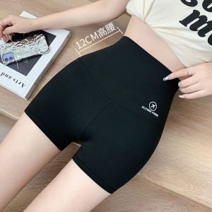 [Local stock]Shark Ulj Fish Anti-Leather Three-Belly Safety Shorts Riding Exposure Leggings Womens Edge Outer Wear Non-Roll Thin Tight Yoga pants safety pants