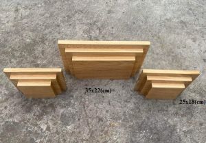 Bộ 3 Kệ Thờ Gỗ Sồi 3 Tầng Dày Dặn Trang Trí Tượng Công Giáo