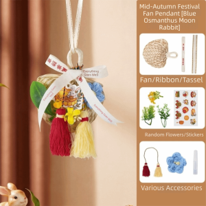 ALENEE DIY Hanging Decorations Handmade Material Kit Moon Festival Pendants Sweet Door Ornaments Mid-Autumn Festival Decor Cultural Activities