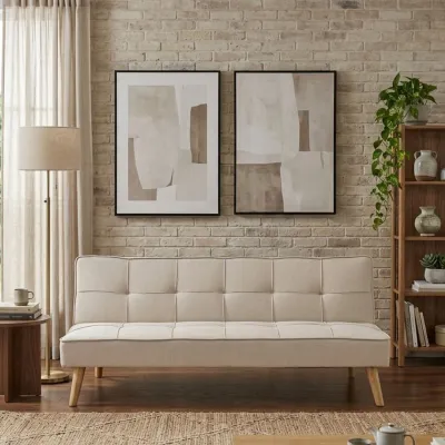 SOFA SOLUTIONS โซฟาเบด รุ่น Lopez#2 สีครีม (164x77x66 ซม.)