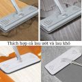 Cây lau nhà tự vắt thông minh, Chổi lau nhà tự vắt xoay 360 độ linh hoạt, bộ lau sàn nhà đa năng với bàn chổi lớn, giặt siêu sạch, siêu thấm hút phù hợp với tất cả các loại sàn nhà - Bảo hành 12 tháng. 