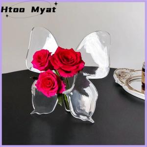 tantuoye Bình hoa Acrylic bướm trong suốt Phụ Kiện Cắm hoa ba chiều bình bướm trang trí nhà