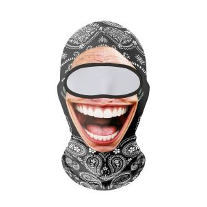 FGJHD Kích thước nạ chơi khăm hài hước Hài hước In 3D Lớp lót mũ bảo hiểm có mũ trùm đầu Đạo cụ trang phục cosplay Chống gió. nạ trượt tuyết cho xe máy Tiệc Halloween