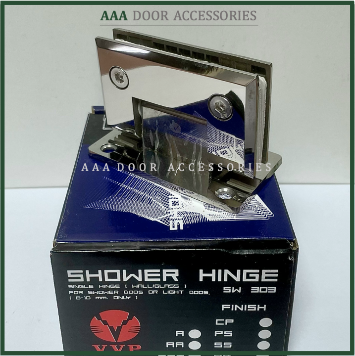 Bản lề phòng tắm cabin kính cường lực (Bản lề bắt Kính Tường 90 độ) VVP