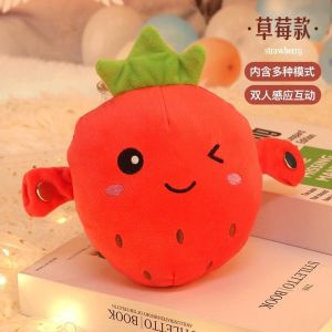 Induction Beat Plush Toy Cute Banana Strawberry Doll Creative Design Sense Touch Beat Emitting Different Music Toy Kids Gift