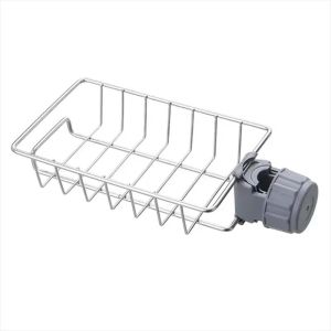 PLLEWY Multi-functional Sink Drain Rack Drainer Function Stainless Steel Sponge Storage Rack Space Saving Storage Function Towel Rack Kitchen Bathroom Use