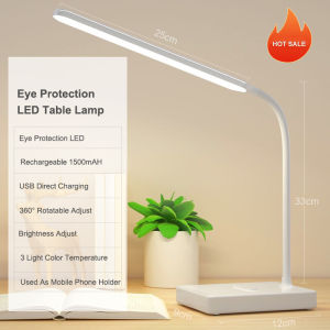 Reading Lamp Eye Protection LED Desk Lamp Foldable USB Plug-in Desk Light Night Light Gentle Touch Study Lamp/3-Level Brightness Colour Energy Saving Lamp for Study Office Bedroom