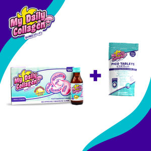 My Daily Collagen Drink 100ml x 10 bottles + Pico Tablets 1 Pouch (120 tablets) - Collagen for skin anti-aging