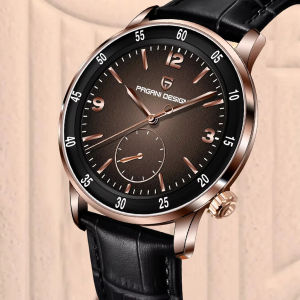 PAGANI DESIGN Original 42MM Mens Pilot Watch Leather Strap Luxury Sapphire Glass 100M Waterproof Automatic Mechanical Mens Watch PD-1790