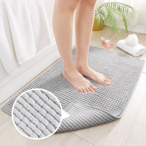 Bathroom Floor Mat Shower Room Bath Mat Non Slip Absorbent and Soft Bathroom Rug Washable Chenille for Bathtub Toilet Entryway Microfiber Floor Mat kitchen Mat