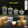 BENXON EC Bekas Dadih Jelly 100Pcs Cup Dadih Small Round Container Kecil 2oz 4oz 6oz 8oz Bekas Sos Puding jelly cup with lid. 