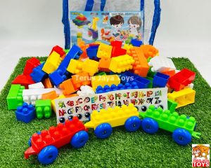 Mainan block isi 102pcs tas edukasi