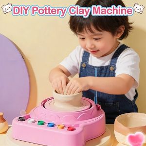 USB Charging Pottery Clay Machine Air Dry Clay Kit for Kids DIY Craft Gift for Girls Boys