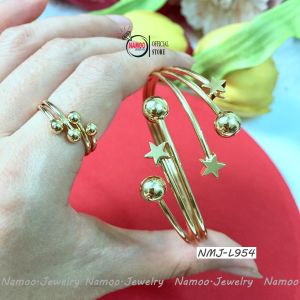 Lắc Xích Nữ Mạ Vàng Bộ 2 món L954 N954 Cực Xinh