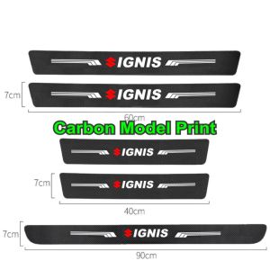 Sticker Model Print Carbon 3D Pelindung Pijakan Pintu Mobil Suzuki Ignis Stiker Karbon 3D Door Sill Plate Guard Suzuki Ignis