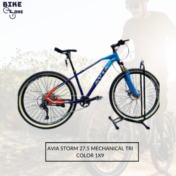 [Bike Zone] Avia Storm 27.5 Mountain Bike Mechanical 1x9 Tri Color ...