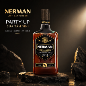 Sữa Tắm Gội 3in1 Nerman Lion Bartender - Party Up 600g – Bùng Nổ Năng Lượng Sạch Sâu Thơm Lâu