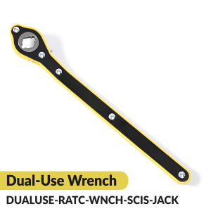 2in1 Scissor Jack Ratchet Wrench Universal Cross Hexagonal Dual Use Spanner Scissor Jack Spanar Jek Tukar Tayar Kereta