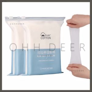 OHHDEER 200pcs Disposable Stretchable Cleaning Makeup Cotton Wipes Thin Makeup Remover Ultrathin Pad