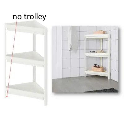 ikea plastic trolley shelf 3 / 4 Tier Plastic Shelf Trolley Rack Storage Rack With Wheel Kitchen Trolley Ready Stock