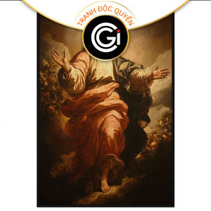 Tranh chân dung chúa giesu. Tranh treo tường dán tường sơn dầu canvas trang trí. CGI-1599