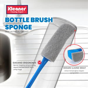 Kleaner Sikat Botol Spon Anti Gores Bootle Brush Sponge Pembersih Botol Minum KD2103