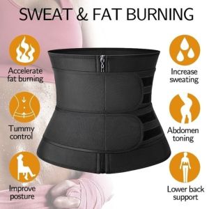 [BAZZAR] Women Weight Loss Lumbar ShaperSteel Boned Waist Corset Trainer Sauna Sweat Sport Girdle Cintas Modeladora Workout Trimmer Belt