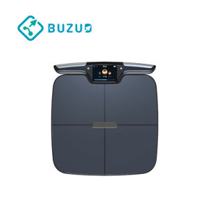 BUZUD Home Body Composition Scale CF577 8 Electrodes Bluetooth WiFi - AI Health Coach 51 Body Metrics 3.5" Color Screen Unlimited Users Segmental Analysis (Arms/Legs/Trunk) Visceral Fat 180kg Capacity