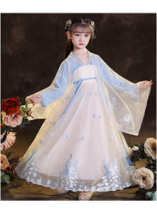 412SixDaily Váy dài tay phong cách Trung Quốc cho bé gái mùa thu trang phục cổ điển Hanfu váy cổ tích D0152