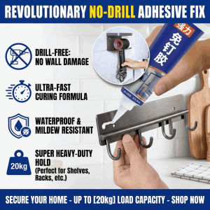 Punch-Free Universal Glue Waterproof Quick-Drying Nail-Free Adhesive Strong Invisible Sealant High-Viscosity Wall Repair Home Fixing Glue For Kitchen Bathroom 超强免钉胶