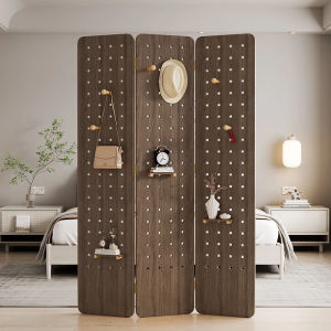 [FURNI HOME] Bình phong vách ngăn phong thủy bộ 3 tấm tặng kèm 4 chân chất liệu gỗ MDF thương hiệu ILUMIA - GP401