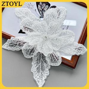 ZTOYL Sequin đính cườm hoa cổ áo đính Trắng ren thêu vá Corsage DIY trang trí váy cưới phụ kiện quần áo