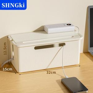 [COD] 🔥🔥🔥SHNGki Cáp lưu trữ hộp máy tính để bàn sạc cáp dữ liệu Thiết bị lưu trữ cắm ổ cắm quản lý cáp thiết bị đen trắng lưu trữ Organizer