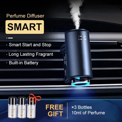 Car Diffuser Wireless Mini Car Vent Clips For Perfume Aroma Essential Oil Air Purifier Deodorisation Mist Aromatherapy Air Freshener | SG STOCK