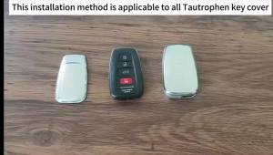 Tautrofen Key Fob Cover Compatible with Toyota 2018-2024 RAV4 LE CHR C-HR Smart Key
