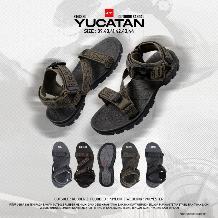 Arei Outdoorgear Palang Yucatan - Sandal Pria Slide Gunung Hiking Amigo ...