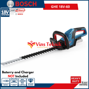 Mesin Potong Dahan Baterai Cordless Hedge Trimmer GHE18V-60 Bosch GHE 18V-60