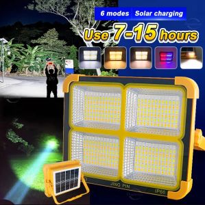 336LED Solar light Outdoor Solar lamp Rechargeable lampu suluh Hand Lamps Outdoor lighting Built-in 12500mAh Battery Camping Lantern