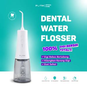 PUTIH Water Flosser Oral Irrigator Dental Scaling Pembersih Karang Gigi Portable Tooth Floss Teeth Scaler