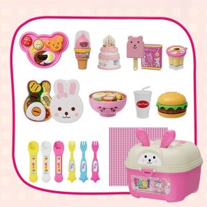 Baby‘s Mommy Pretend Food Toy Set Pudding Snack Play Kitchen Simulation Storage Case Rumah Tangga Role Play