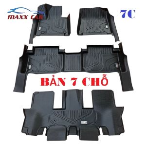 SANTAFE - Thảm lót sàn MAXXCAR xe HYUNDAI SANTAFE 2024+ BẢN 6C&7C nhựa TPE NGUYÊN SINH đúc 5D tràn viền