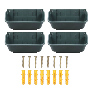 Bộ 4 Chậu trồng cây vườn thẳng đứng cải thiện kiểu dáng ngoài trời của bạn với Chậu treo tường phong cách