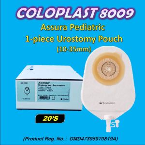 COLOPLAST 8009 ASSURA PEDIATRIC UROSTOMY POUCH 10-35MM